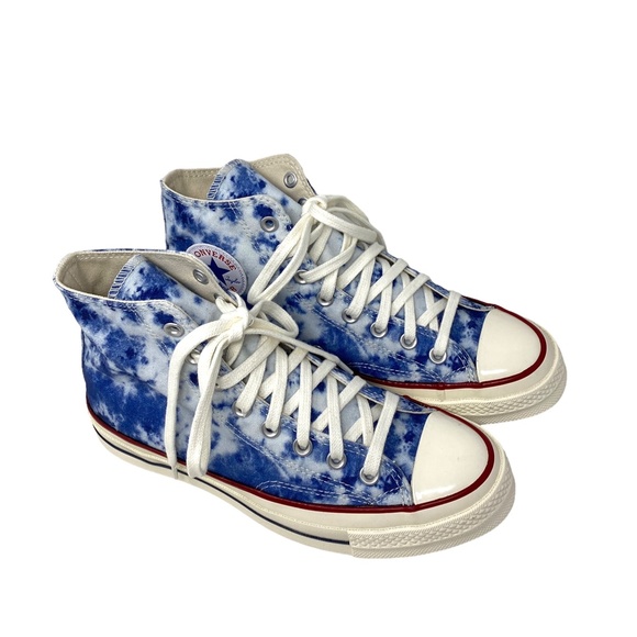 Converse Chuck Taylor High Canvas Blue Women Sneakers Custom 165814C-BLUE/WHITE - Picture 5 of 10
